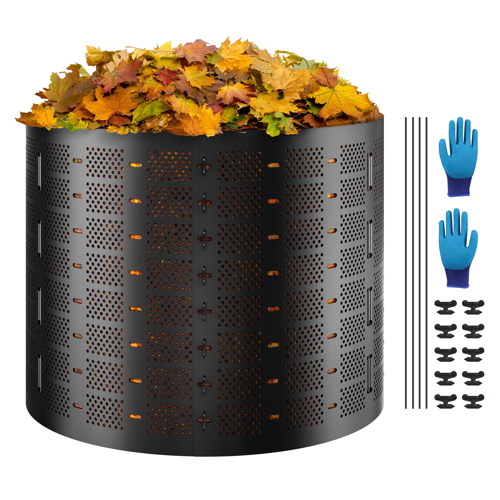 KFFKFF Garden Compost Bin 220 Gal/1000 L Outdoor Compost Bin Easy to Setup