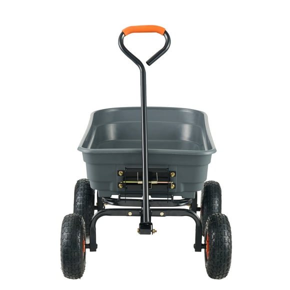 KFFKFF Garden Dump Truck Cart with 600lbs Load Capacity , 10" Tire