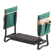 KFFKFF Garden Kneeler and Seat with 8-Inch Wide Pad, Durable Folding Stool with Tool Bags, Comfortable Support for Knees and Back, Portable Bench for Gardening