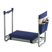 KFFKFF Garden Kneeler and Seat with Thick Kneeling Pad, Sturdy Folding Stool with Tool Bag, Non-Slip Bench for Gardening, Supports Knees and Back Comfortably