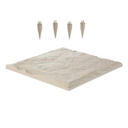 KFFKFF Garden Stepping Stones, 16 Pieces 15.5 x 15.5 in, Durable Plastic Pathway Pavers with Stakes, Weather-Resistant Design for Outdoor Walkways, Smooth Finish, Ideal for Lawn, Patio
