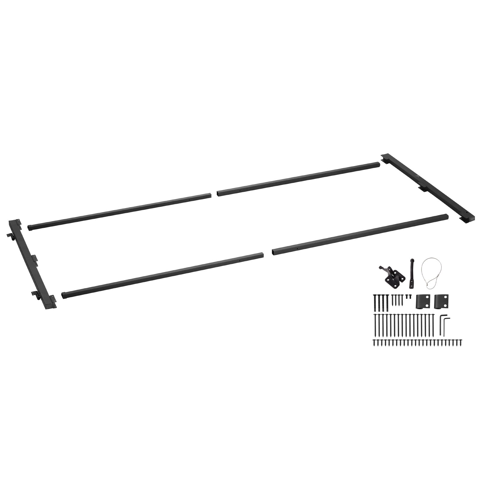 KFFKFF Gate Construction Set, Suitable for 60 to 96 in Broad Passages, Rises from 4 to 5 ft Tall Barrier, Modifiable Gate Construction Set, Sag-Resistant Complete Gate Frame Set with Latch Lock