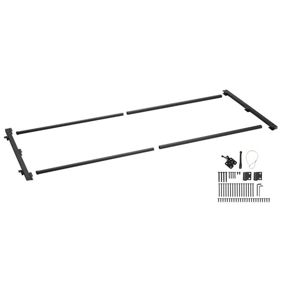 KFFKFF Gate Construction Set, Suitable for 60 to 96 in Broad Passages, Rises from 4 to 5 ft Tall Barrier, Modifiable Gate Construction Set, Sag-Resistant Complete Gate Frame Set with Latch Lock