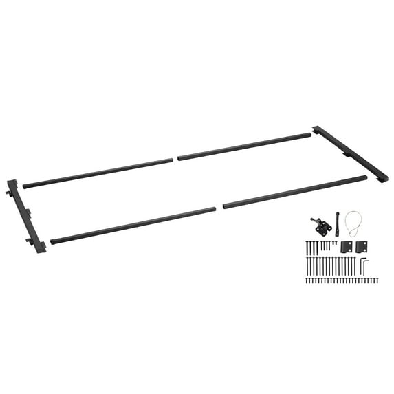 KFFKFF Gate Construction Set, Suitable for 60 to 96 in Broad Passages, Rises from 4 to 5 ft Tall Barrier, Modifiable Gate Construction Set, Sag-Resistant Complete Gate Frame Set with Latch Lock