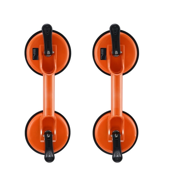 KFFKFF Glass Lifting Tool, 4.7" Dual Pack with 330 lbs Weight Limit, Vacuum-Enabled Lifter with Aluminum Grip, Industrial-Grade Lifting Device for Glass, Granite, Tile, Metal, and Wood Panel Handling