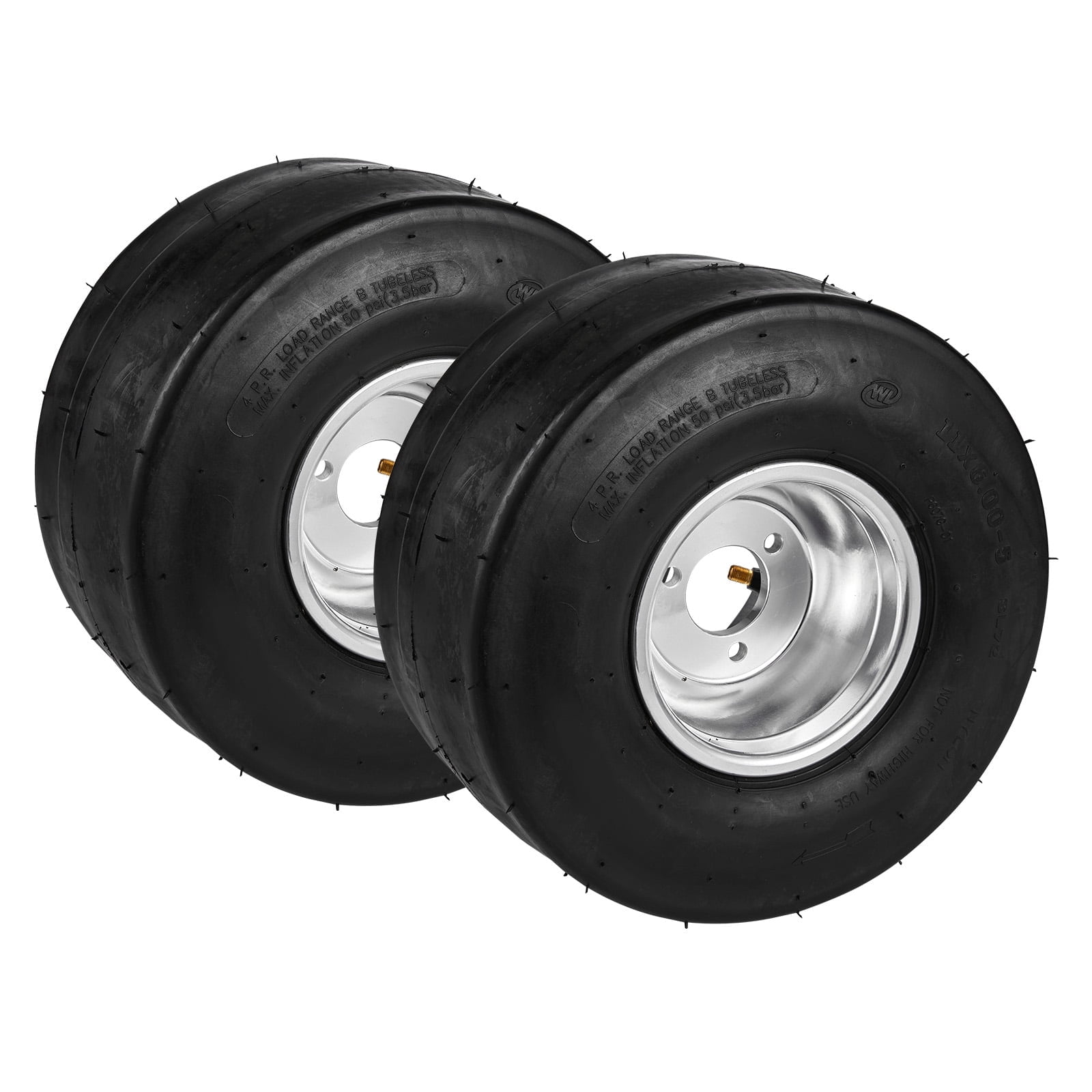 Roues De Go-kart Racing 5 Pouces - Jantes Et Pneus 10x4.50-5 / 11x7.10-5, Moyeu 3 Trous