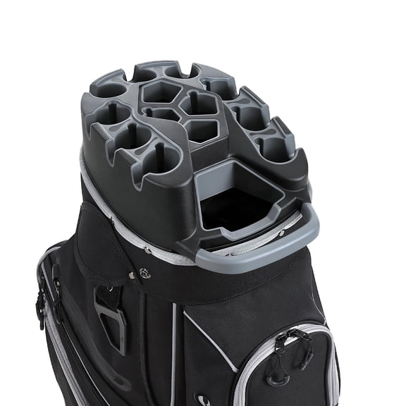 KFFKFF Golf Cart Bag with 14-Way Divider, Full-Length Club Organizer, Multiple Storage Pockets, Shoulder Strap, Rain Cover, Durable Zippers, and High-Quality 900D Polyester for Men and Women