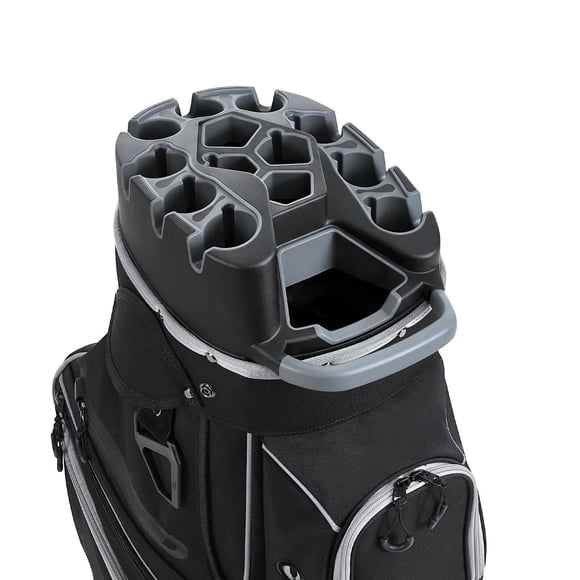 KFFKFF Golf Cart Bag with 14-Way Divider, Full-Length Club Organizer, Multiple Storage Pockets, Shoulder Strap, Rain Cover, Durable Zippers, and High-Quality 900D Polyester for Men and Women