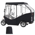thumbnail image 1 of KFFKFF Golf Cart Cover, Durable 600D Fabric with Clear 4-Way Windows, Fits 4-Person Golf Carts, Universal Compatibility, Protects Against Sun and Dust, Ideal for Outdoor Use, 1 of 9