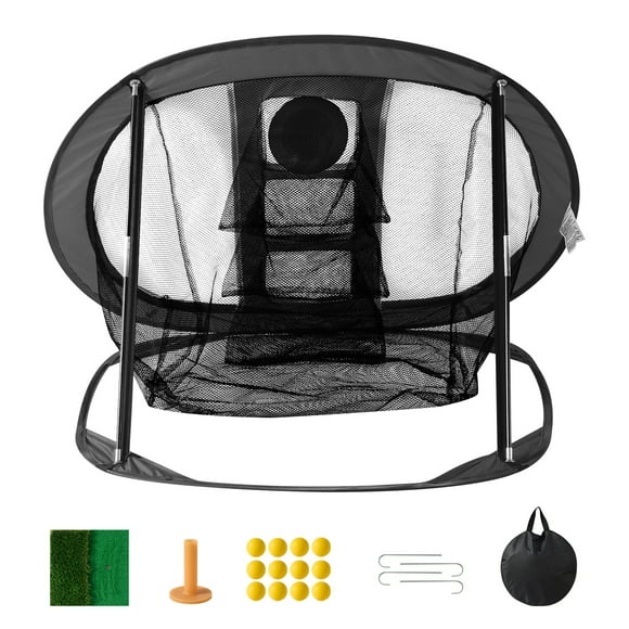 KFFKFF Golf Chipping Net Pop Up Golf Practice Net Portable Indoor Hitting Aid