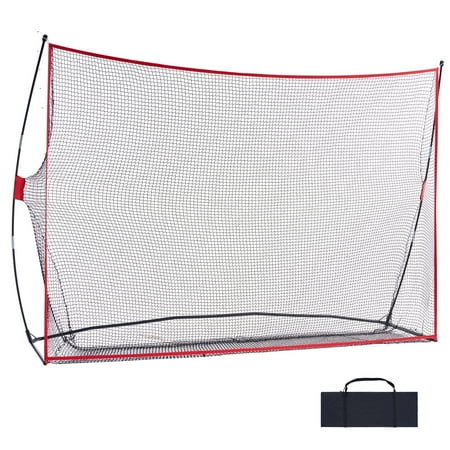 KFFKFF Golf Training Net, Large 10.8x7ft Net, Individual Driving Zone for Indoor and Outdoor Application, Mobile Home Golf Assistance Net with Sturdy Fiberglass Structure and Transport Bag