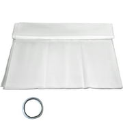 KFFKFF Greenhouse Film 12 x 25 ft, 6 Mil Polyethylene Cover, UV-Resistant Clear Plastic for Temperature Control, Durable and Protective Greenhouse Plastic Sheeting