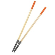 KFFKFF Manual Post Hole Digger, Durable Wood Handle, 57 inch Hand Hole Digger with Metal Blade and Scale Mark, Heavy Duty Post Hole Digger for Outdoor Garden