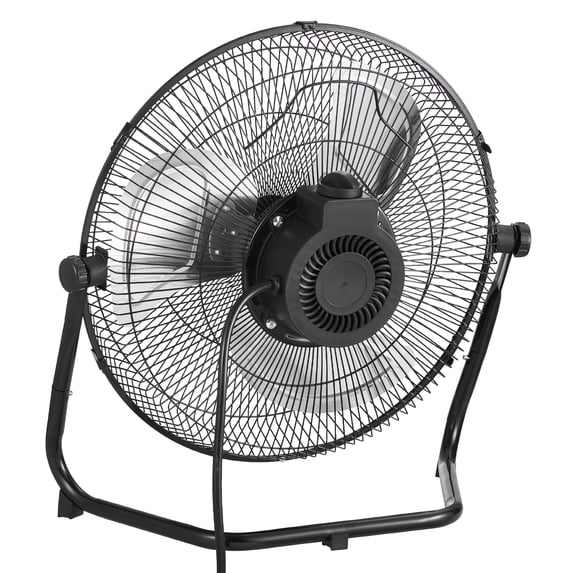 KFFKFF Ground Fan, Trio Velocity Intensity 14 Inch Industrial Grade Fan, 2400 CFM 360° Flexible Orientation 19.69 ft/sec Air Circulation Robust Metallic Fan, Suitable for Residence, Fitness Center