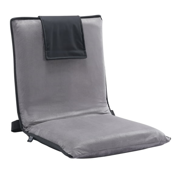 KFFKFF Ground Seating, 6-Level Customizable Relaxation Chair with Lumbar Support, Collapsible Couch Chair for Reading, Television Viewing and Gaming, Compact Ground Seating Lounge Chair, Gray