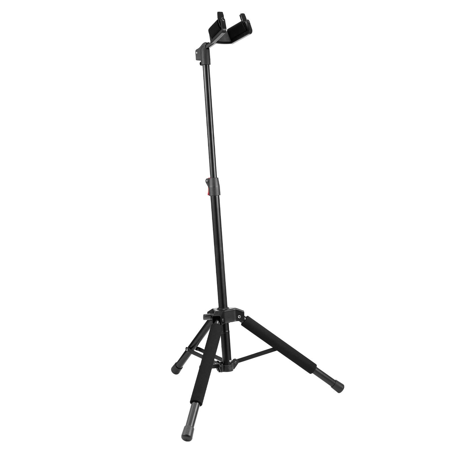 KFFKFF Guitar Holder Stand, Supports up to 33 lbs/15 kg, Collapsible Floor Guitar Display Rack with Adjustable Height from 35.4-47.2 in/900-1200 mm, Suitable for Acoustic, Electric, Classical