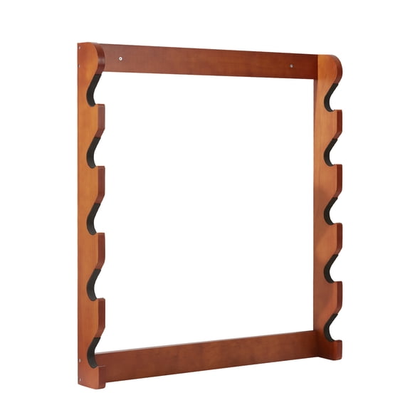 KFFKFF Gun Rack, Timber Wall-Mounted Firearm Display, Accommodates 5 Long Guns, Shotguns, Supports 132 lb, Robust Wall Storage and Display Firearm Holder with Gentle Cushioning