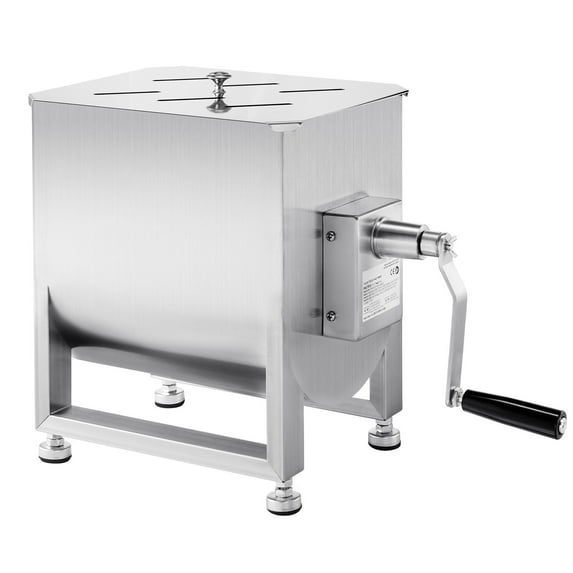 KFFKFF Hand-Operated Meat Blender, 30L Permanent Container Meat Preparation Tool (Can Mix up to 15LBS of Meat), Stainless Steel Meat Blending Device, Sausage Blending Apparatus