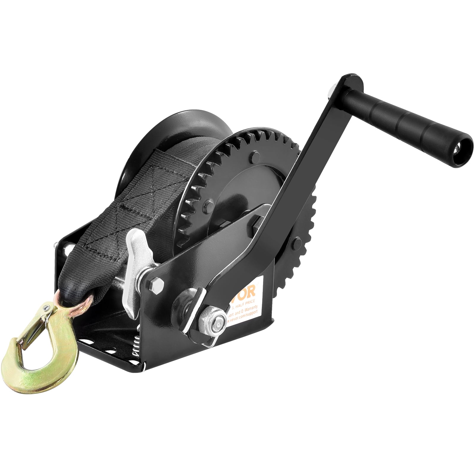SKYSHALO Heavy Duty Hand Winch, 1200lbs Capacity, 23ft Strap