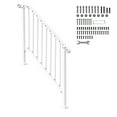Whit Porch Railing KFFKFF Handrails for Outdoor Steps, 3-4 Step Stair Railing Kit, Durable ...
