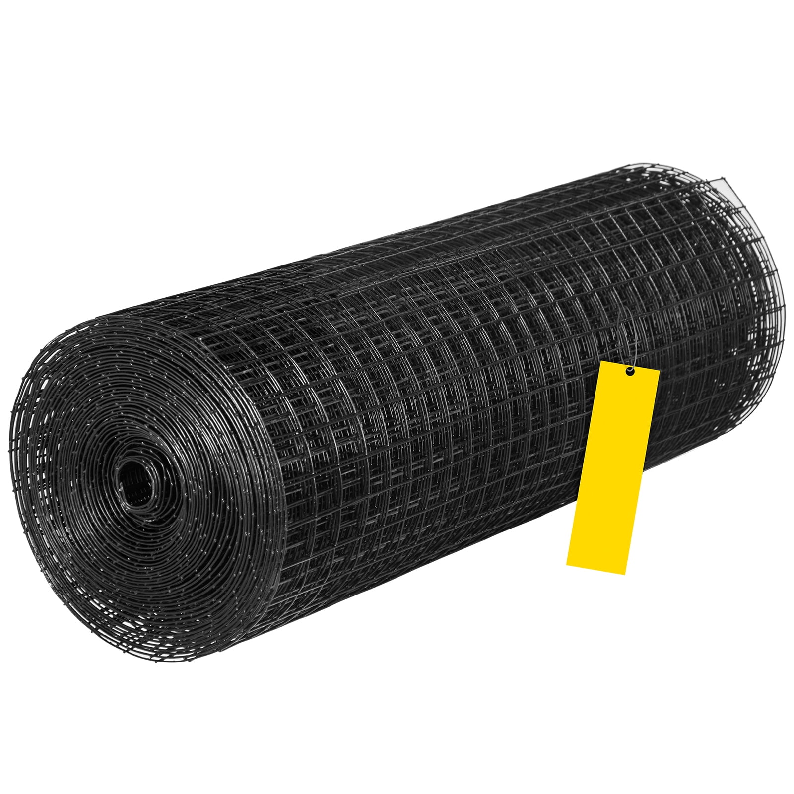 KFFKFF Hardware Cloth, 48" x 50' & 1"x1" Mesh Size, Galvanized Steel Vinyl Coated 16 gauge Welded Wire, w/A Cutting Plier & A Pair of Fabric Gloves, for Garden Fencing & Pet Enclosures, Black