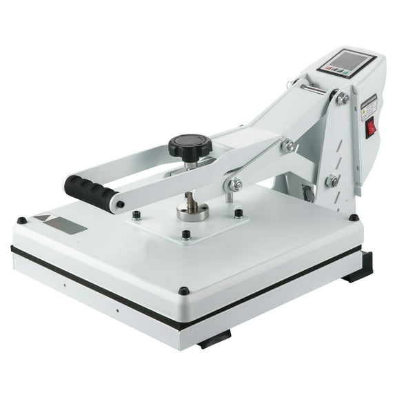 SKYSHALO Heat Press Machine, 15 x 15 in, Clamshell Sublimation Transfer Printer with Teflon Coated, Digital Precise Heat Control,Powerpress for T-Shirts Bags Pads, White