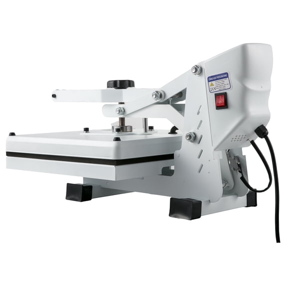 KFFKFF Heat Press Machine for T-Shirts, Quick Heating, Digital Industrial Sublimation Printer for Heat Transfer Vinyl, High-Pressure 15x15 Heat Press, User-Friendly, White