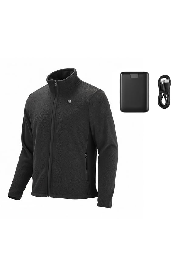 Heated Fleece Jacket for Women, Rechargeable 7.4V 16000mAh Battery, 6 Heating Areas, Adjustable 3 Temperature Settings, 3h/6h/10h Heating Duration