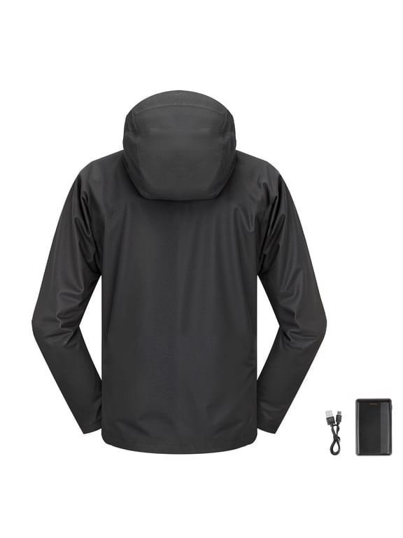 Heated Jacket for Women with 7.4V Battery, Lightweight Electric Heating Coat, Windproof and Waterproof Outerwear with 5 Heating Areas & Adjustable Heat Levels, Machine Washable