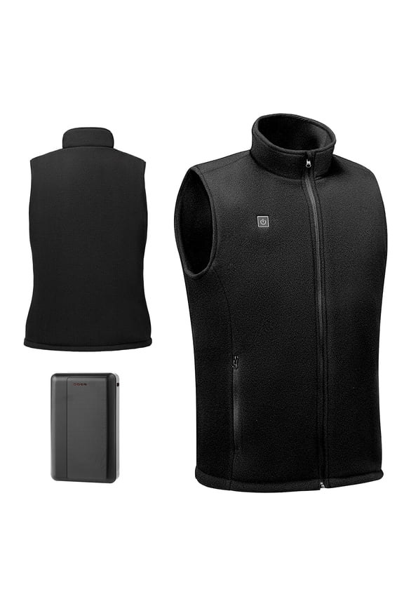 Heated Vest for Men with Rechargeable Battery, 6 Heating Zones and 3 Temperature Levels, Lightweight Winter Vest for Outdoor Activities like Hiking, Camping, Fishing, and Skiing, Size L