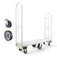 thumbnail image 1 of KFFKFF Heavy Duty U-Boat Platform Truck Dolly, 2000 lbs Capacity, Steel Utility Cart with Six Wheels and Removable Dual Handles, Ideal for Warehouse Use, 60 x 16.1 x 59.5 in, 1 of 9