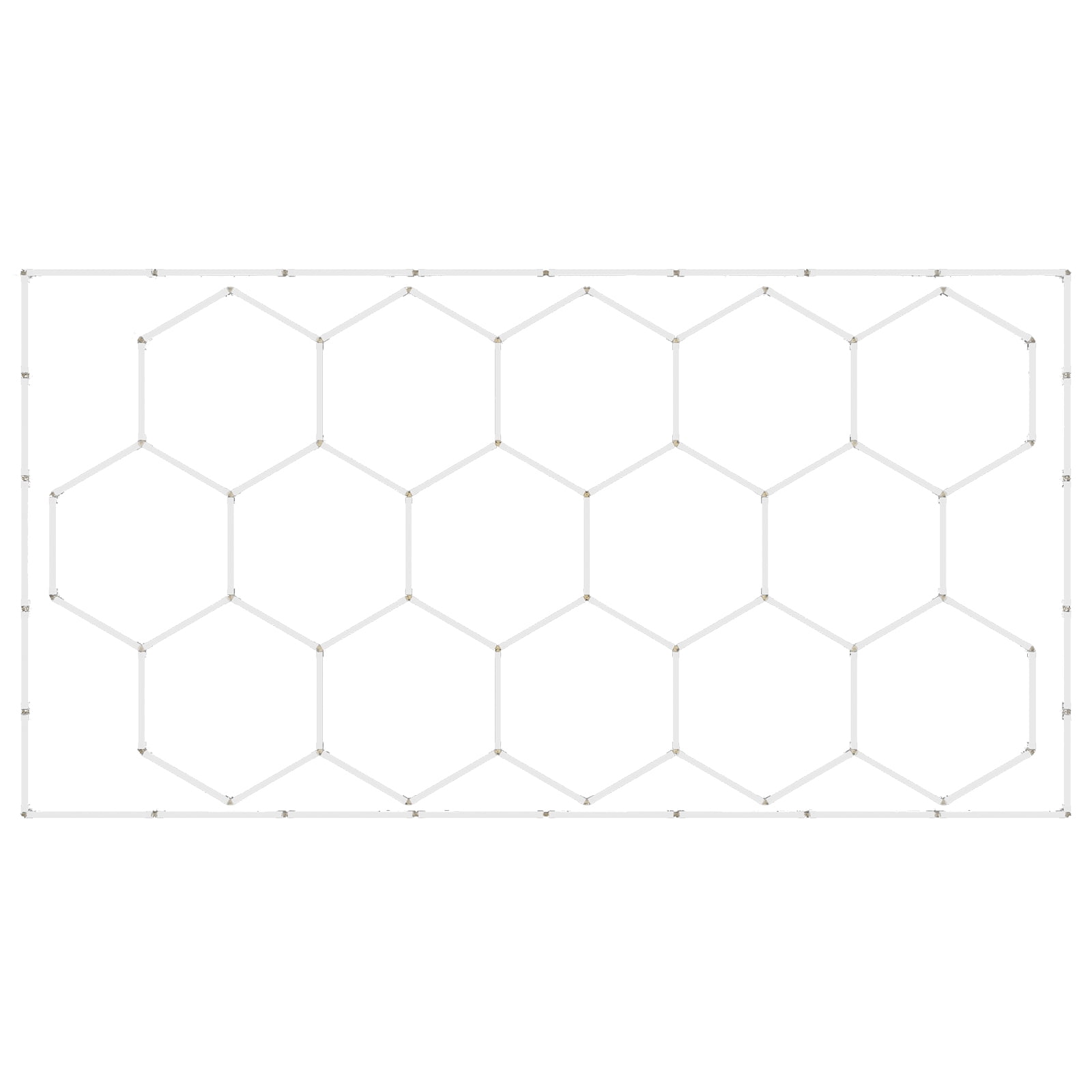 KFFKFF Hexagon Garage LED Lights, 66300LM, 6500K 15 Grid Honeycomb System, DIY Cool White Ceiling Lighting for Car Detailing, Gym, Basement, Workshop, and Bright Shop Spaces