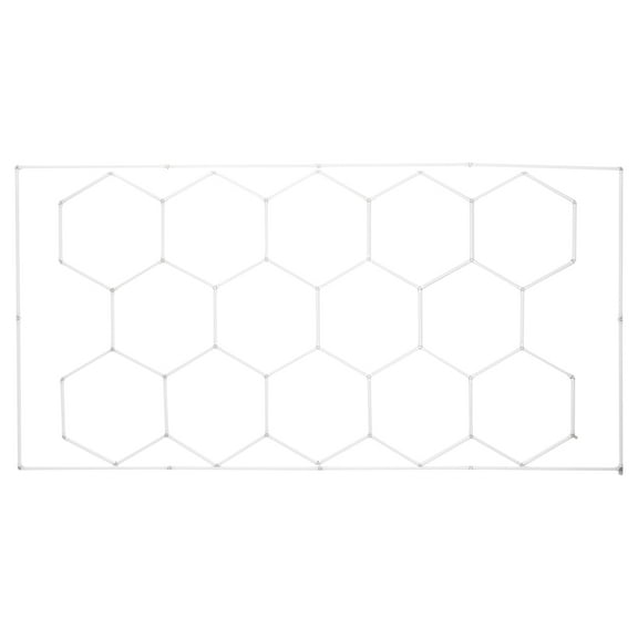 KFFKFF Hexagonal Garage Illumination, 86400LM, 6500K 14-Grid Honeycomb LED Ceiling Lights, DIY Cool White Lighting Solution for Car Detailing, Gym, Basement, and Workshop Areas