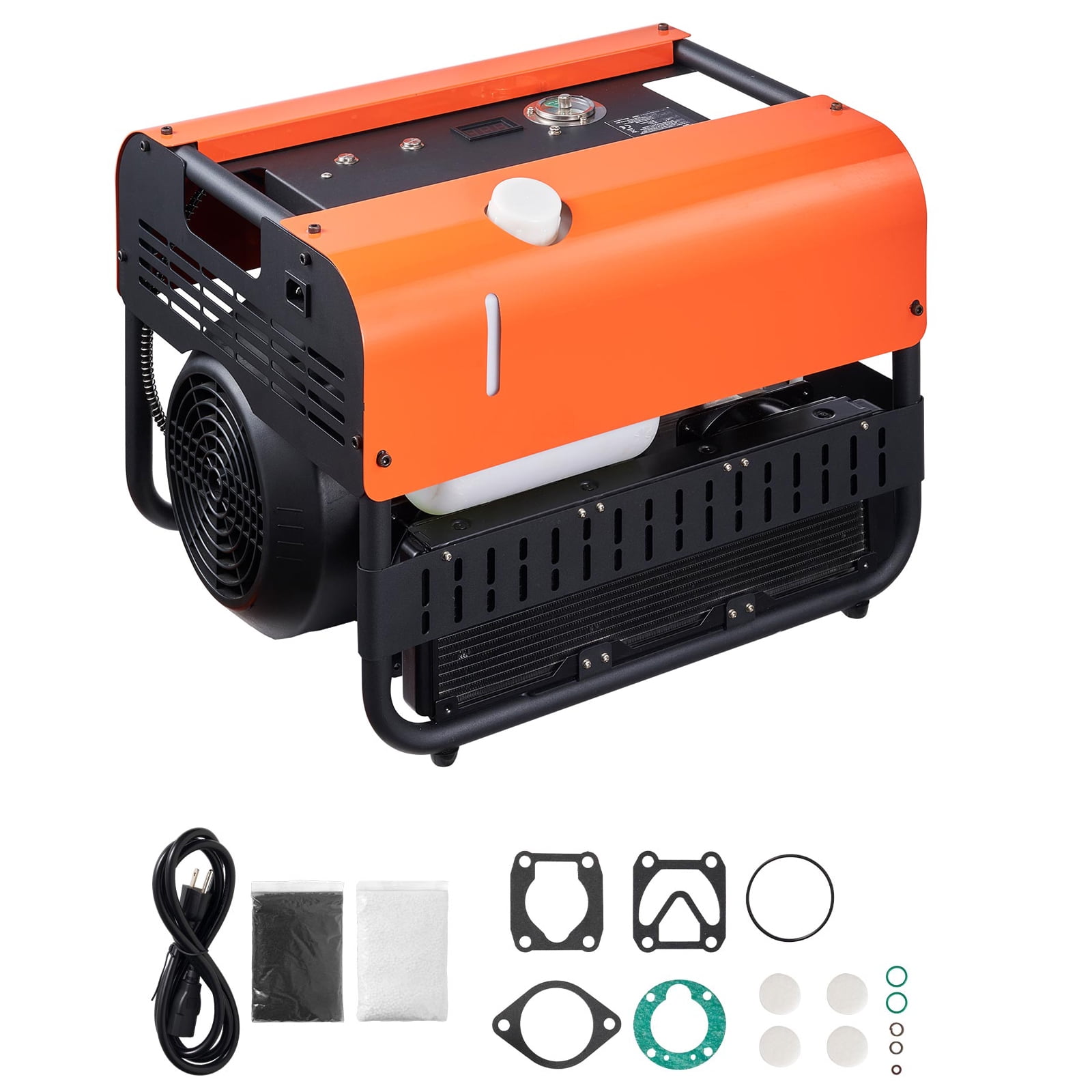 KFFKFF High-Pressure PCP Air Compressor, 4500PSI/30Mpa Double Cylinder Unit with Auto-Stop Function, Equipped with Water and Fan Cooling System for Paintball, Air Rifles, and Scuba Tanks