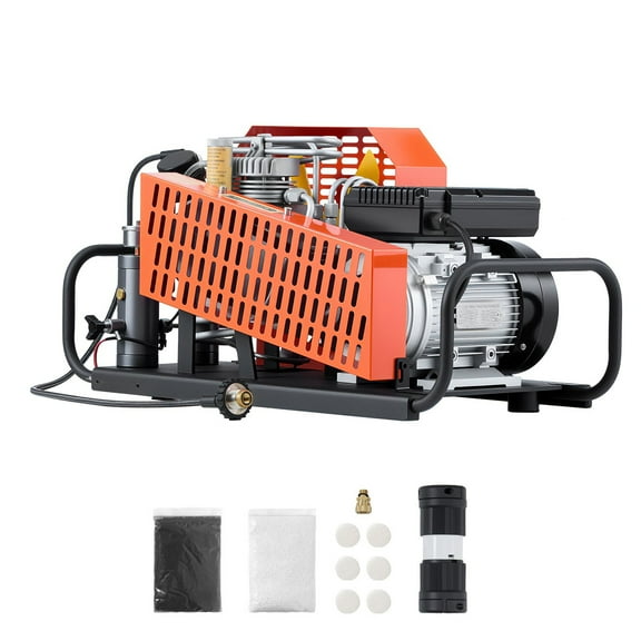 KFFKFF High-Pressure PCP Air Compressor, 4500PSI/30Mpa, Four-Cylinder Pump with Auto Stop and Fan Cooling for Scuba Tanks, Paintball, and Firefighting Applications