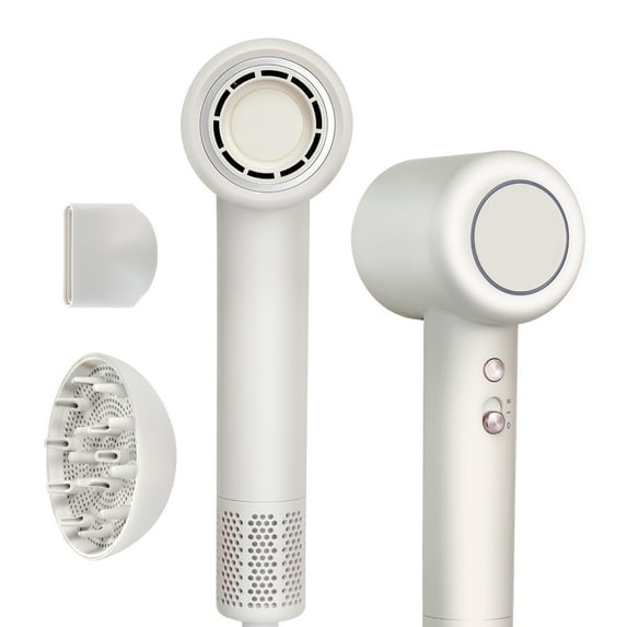 KFFKFF High Speed Hair Dryer, 200 Million Negative Ions 102,000RPM Brushless Motor for Fast Drying,1600W Low Noise Blow Dryer, 2 Speeds & 3 Temps, Hot Cold circulating air Hairdryer