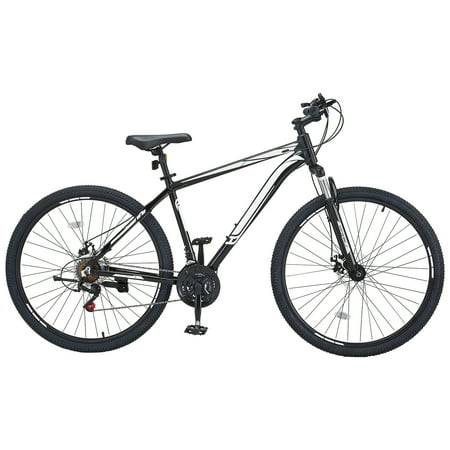 KFFKFF Hill Cycle, 29-inch ATB Bike with Initial Shock Absorption, 21 Gears SHIMANO Twist Gear Change, Cushioned Seat, Twin Disk Stoppers, Aluminum Alloy Body, Grown-up Athletic Biking Bike