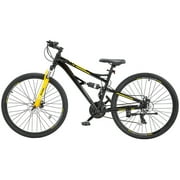 KFFKFF Hill Cycle, 29-inch All-Terrain Bike featuring Comprehensive Dual Suspension, 24 Gear Twist Shift, Comfortable Seat, Dual Disk Brakes, Aluminum Alloy Body, Recreational Biking for Men