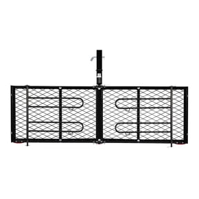 KFFKFF Hitch-Mounted Cargo Carrier with Bike Racks, 62" x 20" x 3" Rear Basket for 2 Mountain Bikes, 500 lbs Capacity, Durable Steel Construction, Compatible with 2" Receiver for SUVs and Trucks
