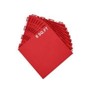 KFFKFF Hockey Training Tiles, 12 x 12 inches, Set of 8, Interchangeable Multi-purpose Training Surface, Dance Mat Tiles, Hockey Practice Gear Board for Shooting (Red, 8 square feet per Box)