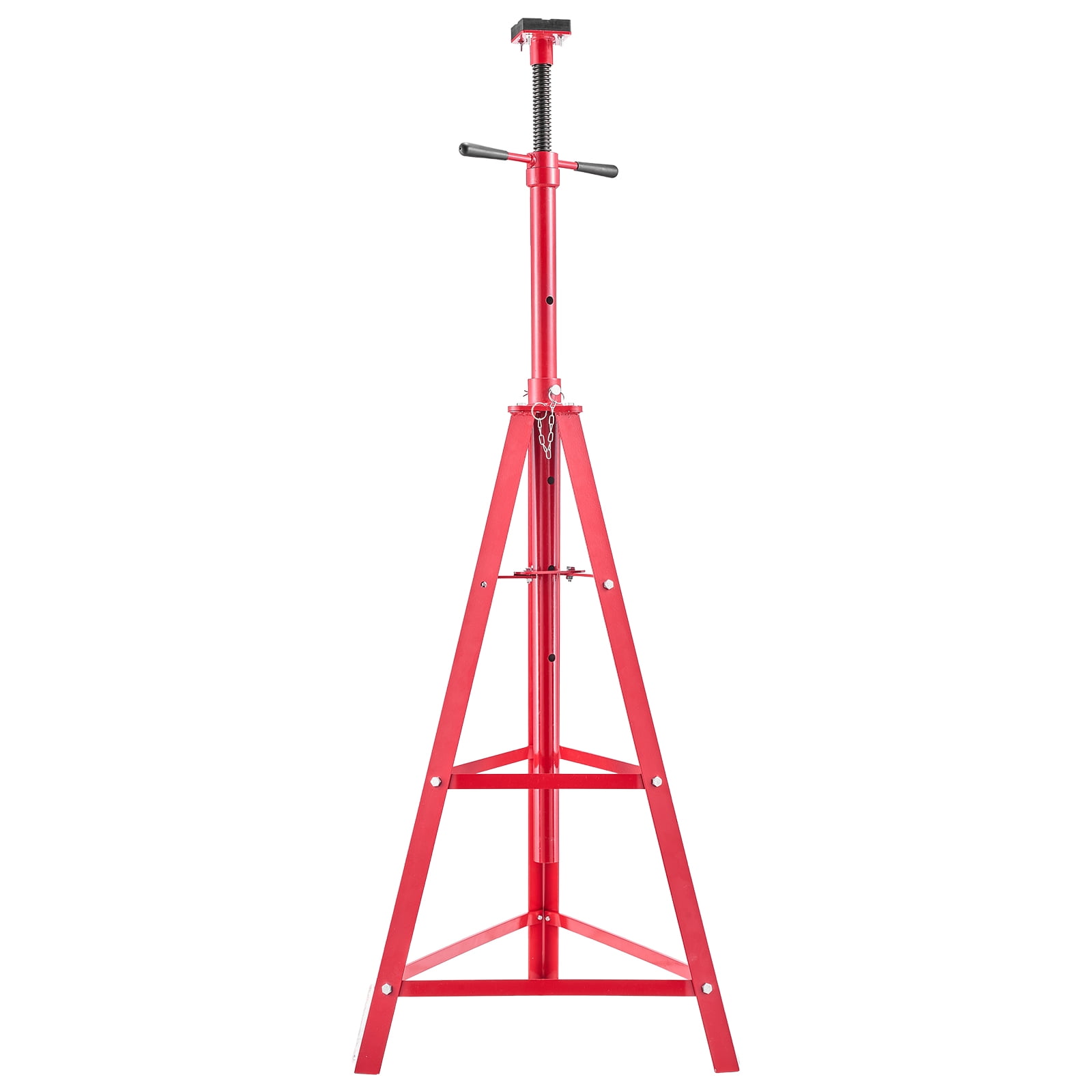 KFFKFF Under Hoist Tripod Stand, 2 Ton (4409 lbs) Capacity, Adjustable High Lift Jack Stand with 4 Height Levels, Lifting Range 47.24" to 84.65", Durable Carbon Steel Construction for Vehicle Support