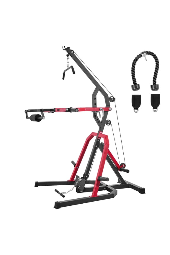Home Gym Equipment with 2:1 Ratio LAT and Low Row System, Strength Training Machine for Squats, Deadlifts, Bench Press, and Bicep Curls, Adjustable Full-Body Workout Station for Home Use