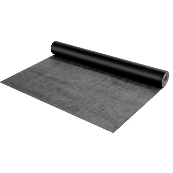 KFFKFF House Wrap, 4 x 250 ft, 0.17 mm Thick Vapor Barrier, Durable Plastic Sheeting for Tear Resistance, Protective Cover for Residential and Commercial Construction, Black