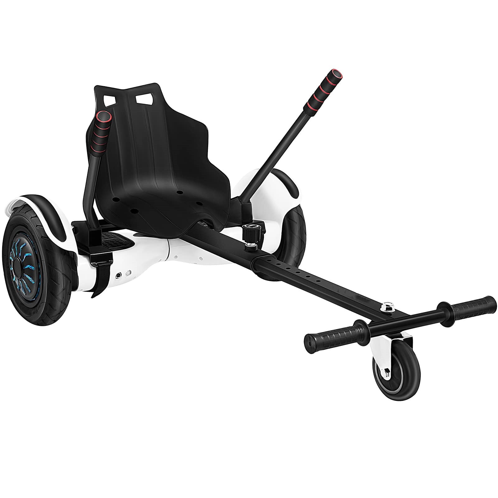 KFFKFF Hoverboard Kart Seat Attachment, Compatible with 6.5'', 8'', 10'' Models, Adjustable Frame for Children and Adults