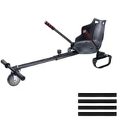 KFFKFF Hoverboard Kart Seat,Hoverboard Seat Adjustable Frame Length for 6.5" 8" 8.5" 10" Hoverboard,Self Balancing Scooter Seat Mount for Kids and Adults Black