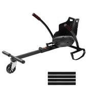KFFKFF Hoverboard Kart Seat, for6.5, 8, 8.5, 10 Self Balancing Scooter, LED Light-up Wheel Hoverboard Kart for Kids or Adults, Hoverboard Attachments Adjustable Frame Length