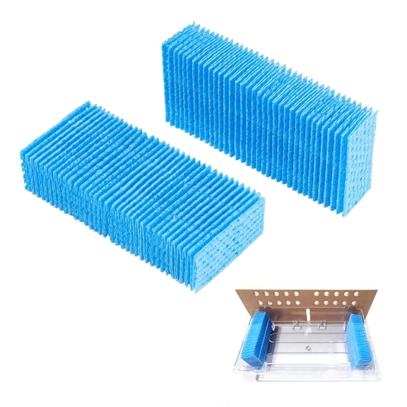 KFFKFF Humidifier Replacement Filter, 2-Pack Humidifying Pads Compatible with JC-60/JC-70 Cigar Humidor Water Tank, 3D Multi-Layer Honeycomb Design, Maintains Cigar Freshness