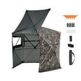 thumbnail image 1 of KFFKFF Hunting Blind for 6-7 People, 288-Degree View, 5-Sided See-Through Ground Shelter with Carrying Bag, Portable Camouflage Tent, Durable Concealed Design with Quiet Zipper Door and Windows, 1 of 9