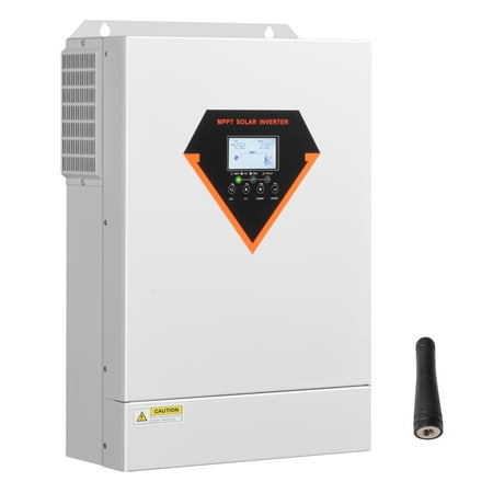 KFFKFF Hybrid Solar Inverter, 6000W, All-in-One Pure Sine Wave Power Inverter Charger, 48V DC to 220/230V AC, with Integrated 120A MPPT Solar Controller, Compatible with Off-Grid Systems