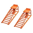 thumbnail image 1 of KFFKFF 2 PCS 5T Hydraulic Car Ramps, 11000 lbs Capacity, 10-14.2 Inch Lift Range, 4-Stage Height Adjustable,Heavy-Duty Vehicle Ramps for Garage Maintenance, Oil Changes, and Auto Repairs, 1 of 9